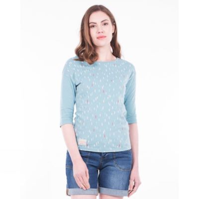 Tee Brakeburn Dashes 3/4 Sleeve Mujer Azules - Chile OHY641529